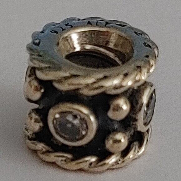 PANDORA Rhine Stone Charm Studded Bikercore - Picture 5 of 5